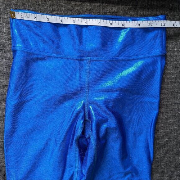 Heroine Sport Marvel Cobalt Blue Metallic Shine Leggings - Picture 7 of 10